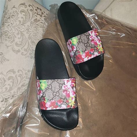 gucci blossom slides|Gucci flip flops clearance.